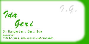 ida geri business card